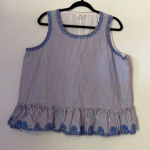 Vineyard Vines Blue and White Striped Tank Top